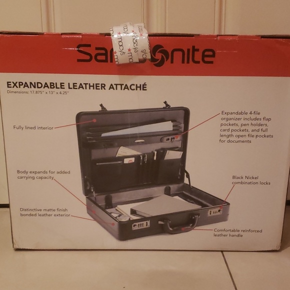 Samsonite Handbags - NIB Samsonite Leather Briefcase Organizer
